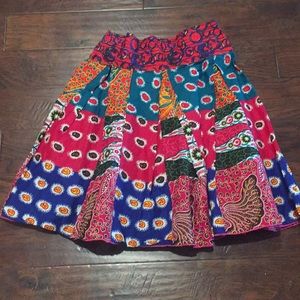 Traditional Multicolored African Skirt Medium
